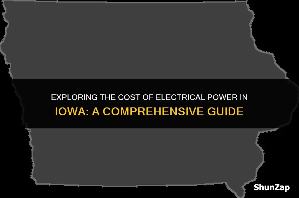 how much does electrical power cost in iowa