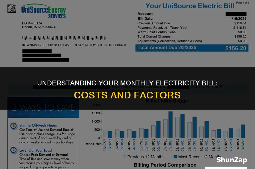 how much does electricity bill cost per month