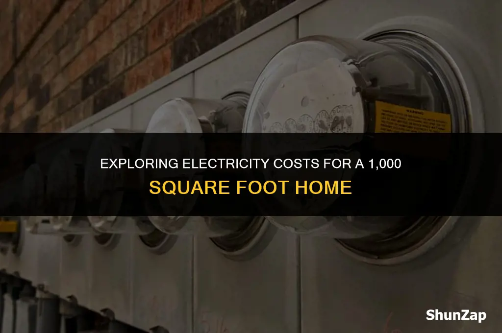 how much does electricity cost 1000 sq ft home