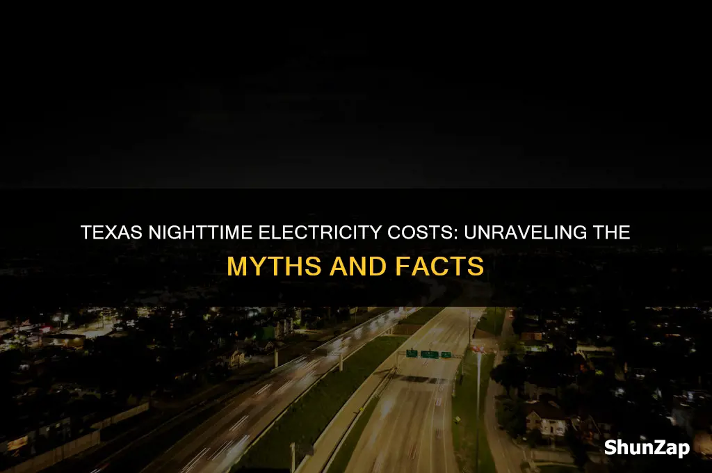 how much does electricity cost at night in texas
