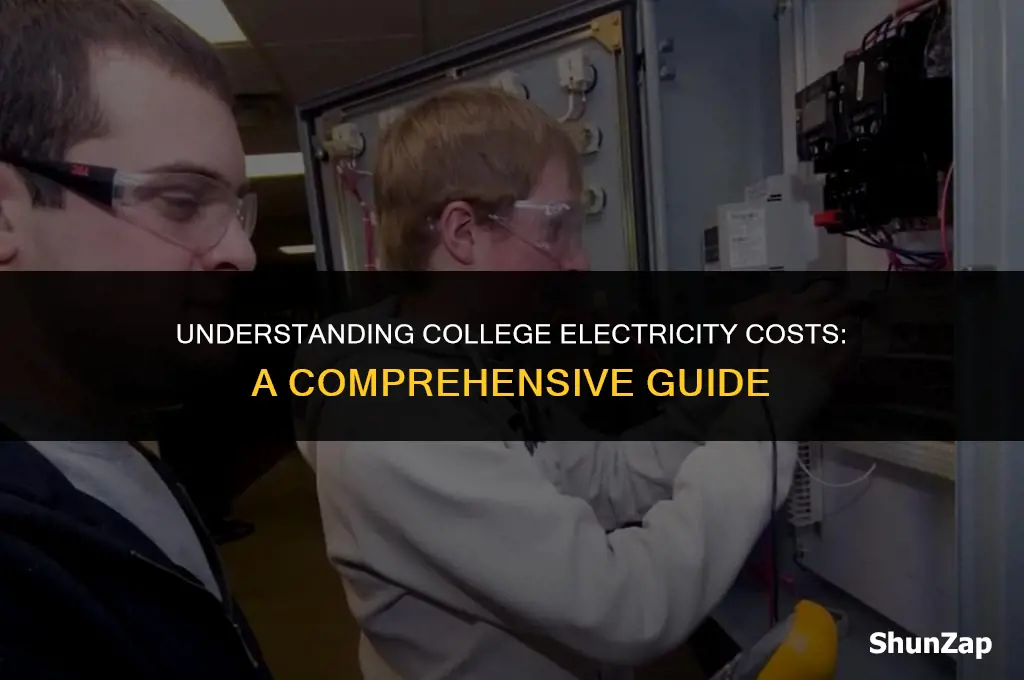 how much does electricity cost college