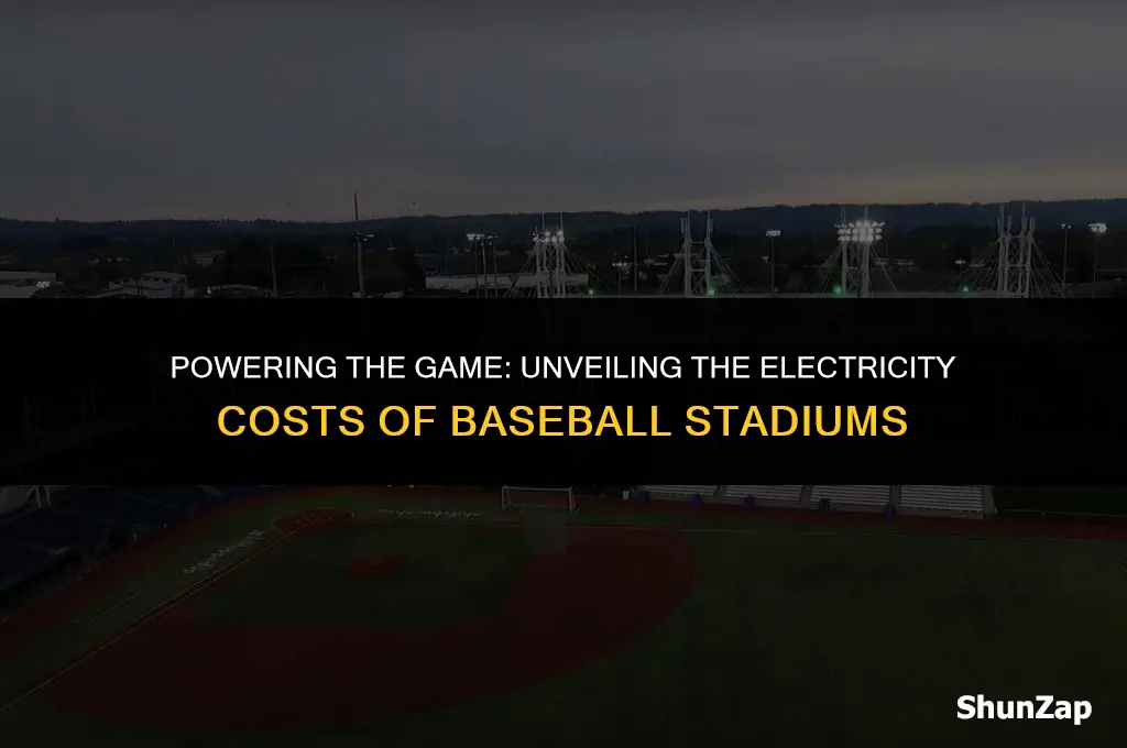 how much does electricity cost for a baseball stadium