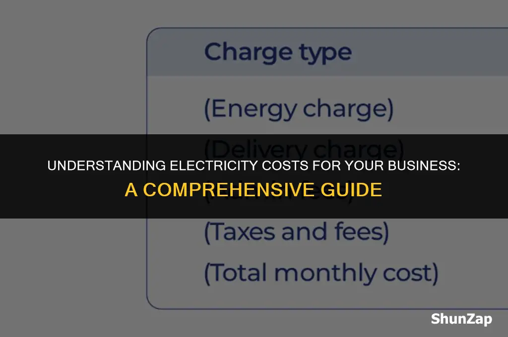 how much does electricity cost for a business