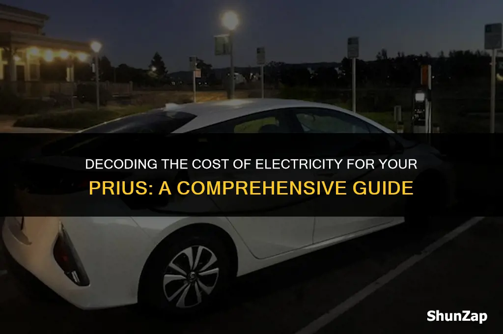 how much does electricity cost for a prius