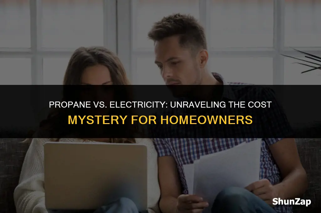 how much does electricity cost for ahousee with propane tank