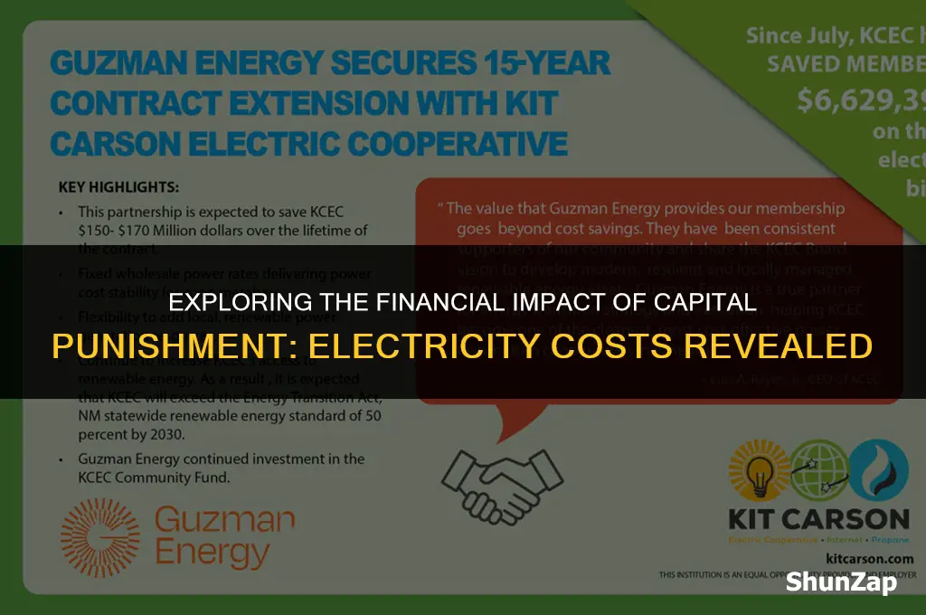 how much does electricity cost for the execution