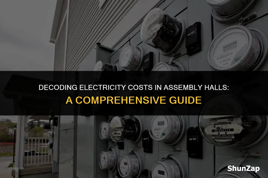 how much does electricity cost in an assembly hall