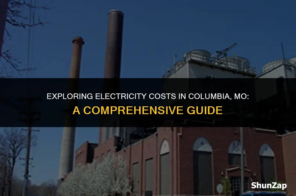 how much does electricity cost in columbia mo
