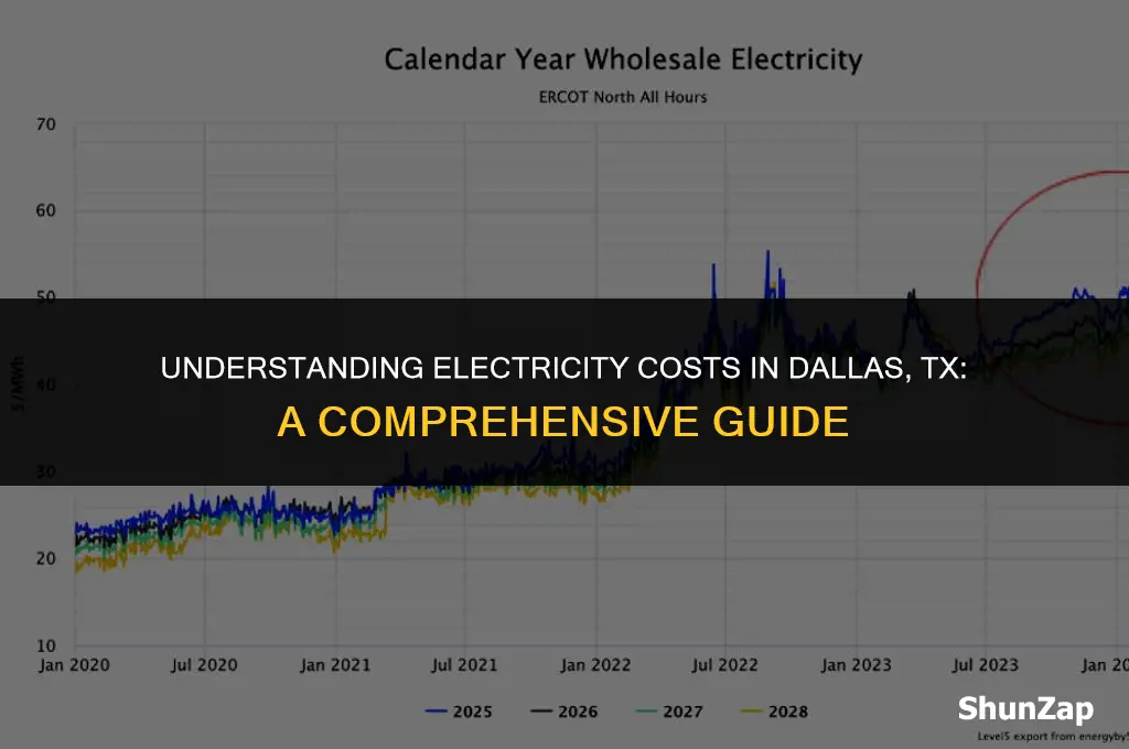 how much does electricity cost in dallas tx