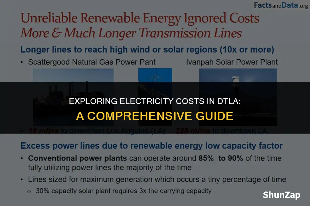 how much does electricity cost in dtla