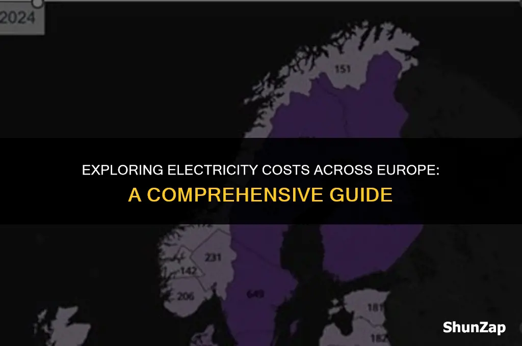 how much does electricity cost in europe