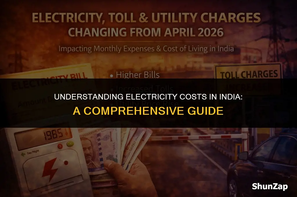 how much does electricity cost in india