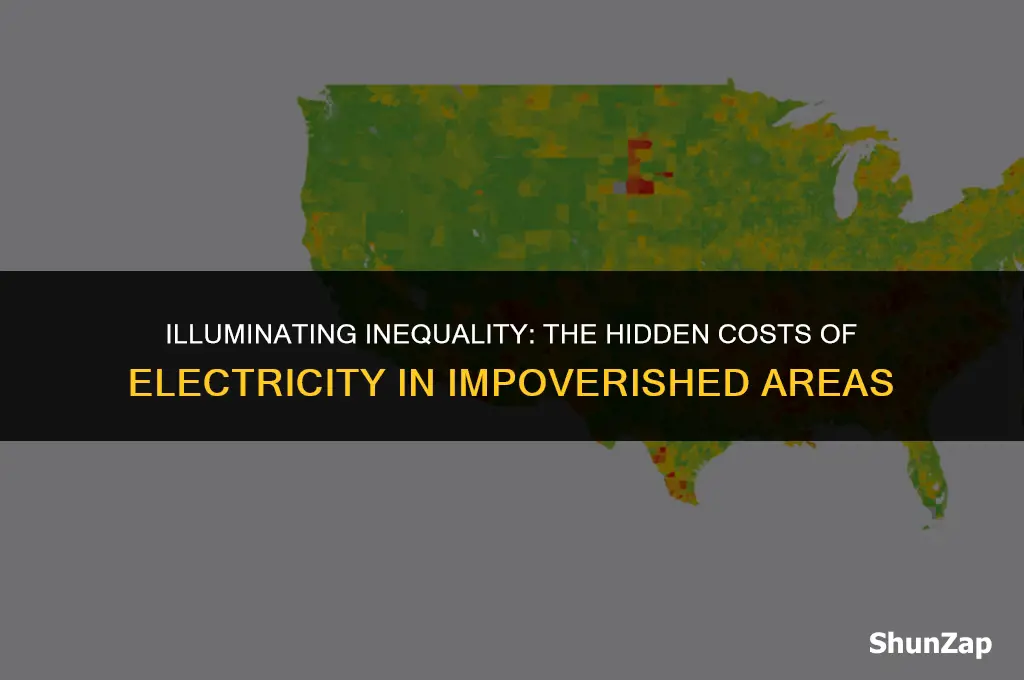 how much does electricity cost in poor neighborhoods