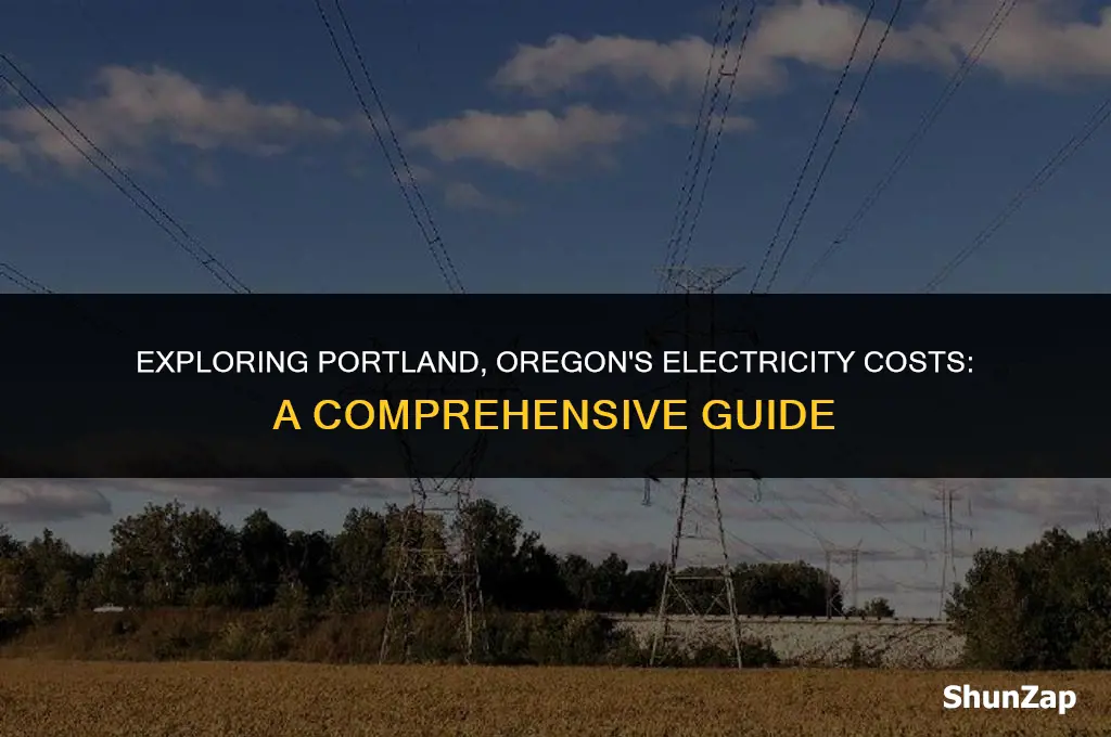 how much does electricity cost in portland oregon