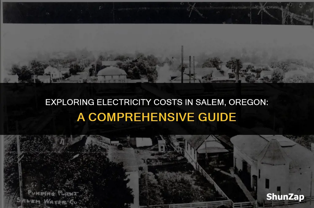 how much does electricity cost in salem oregon