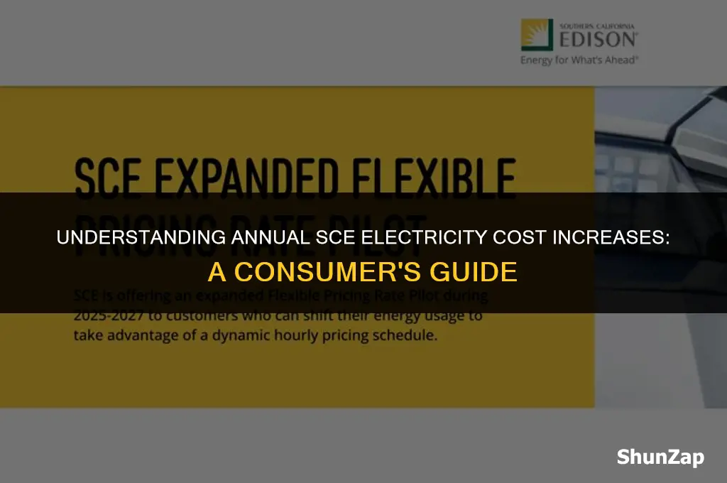 how much does electricity cost increase per year sce