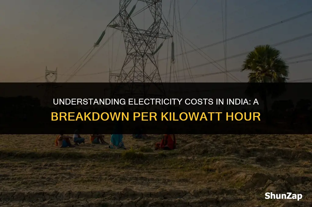 how much does electricity cost per kilowatt hour in india