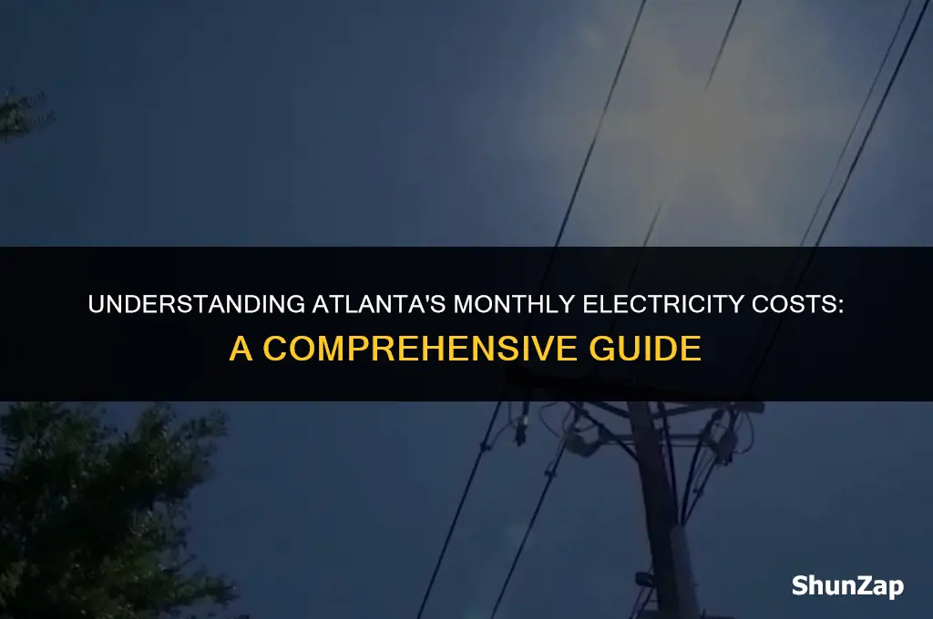 how much does electricity cost per month atlanta