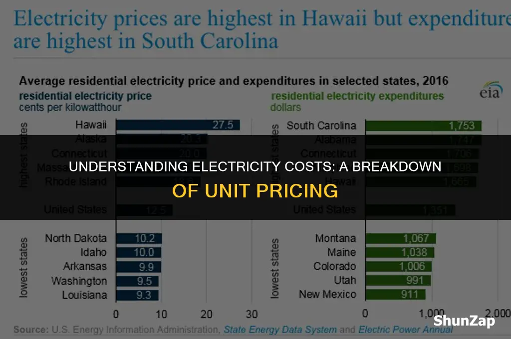 how much does electricity cost per unit