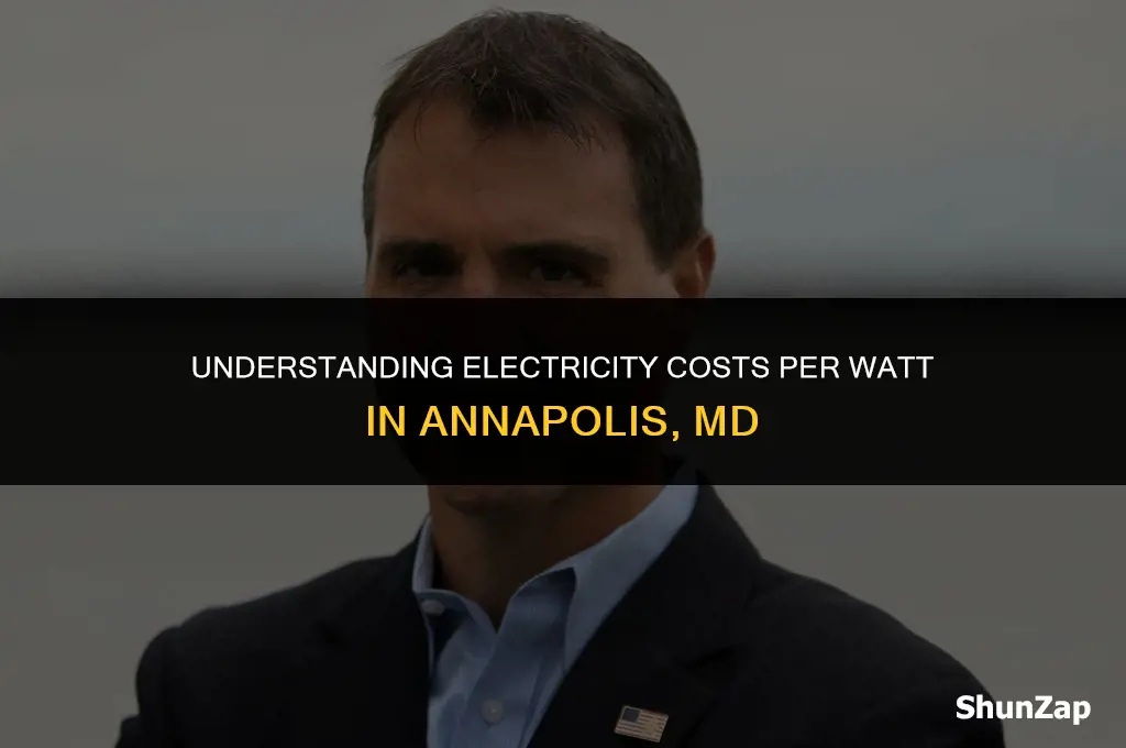 how much does electricity cost per watt in annapolis md