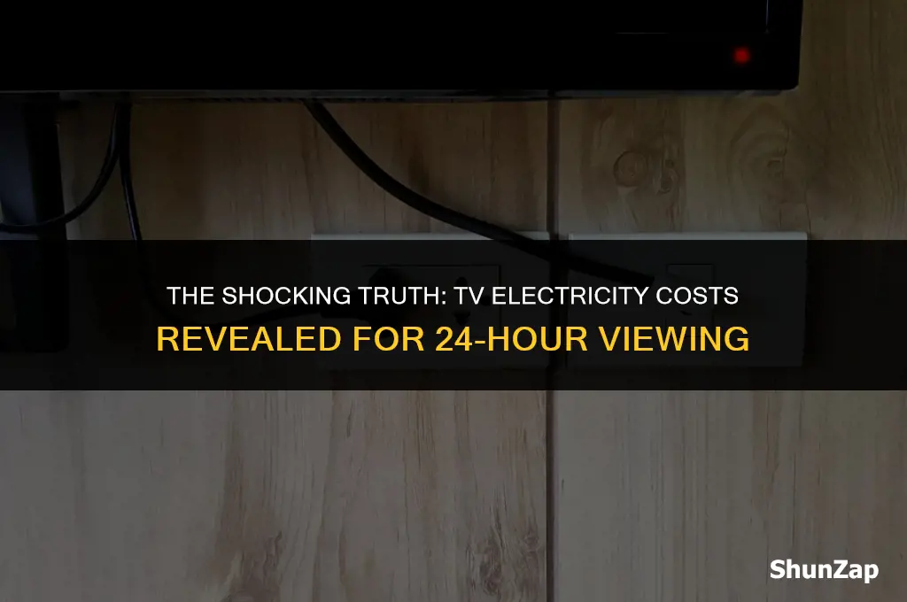 how much does electricity cost to run tv 24 hrs