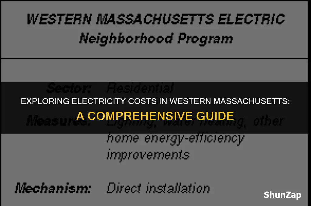 how much does electricity cost western mass