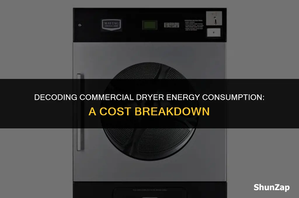 how much does electricity does a commercial dryer use