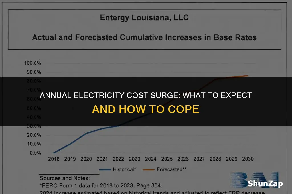 how much does electricity go up every year