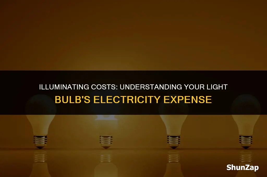 how much does electricity on light bulb cost