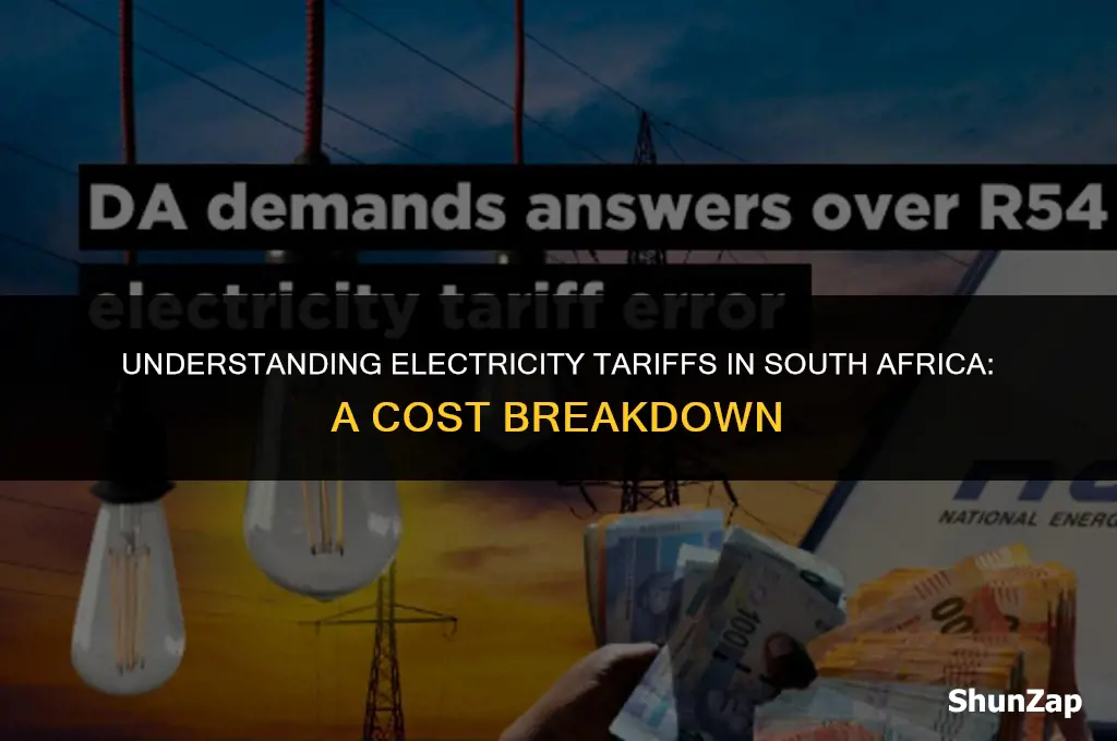 how much does electricity tariffs cost in south africa