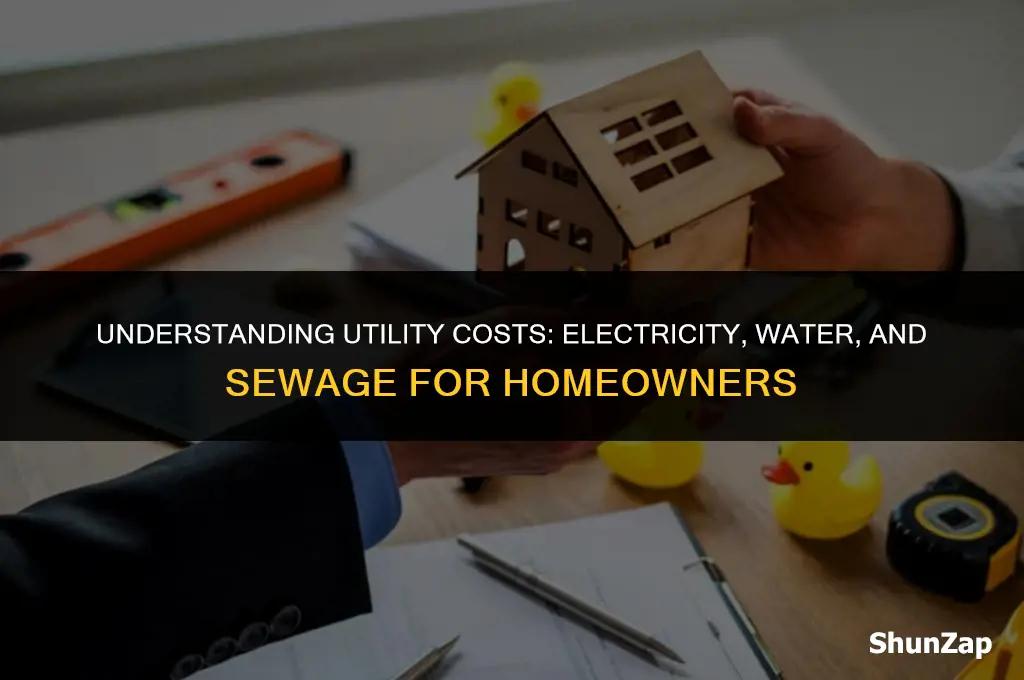 how much does electricity water sewage cost for a hoe