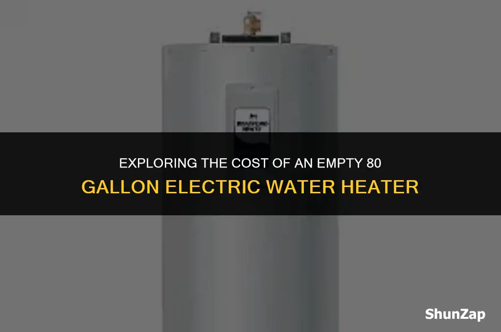 how much does empty 80 gallon electric water heater cost