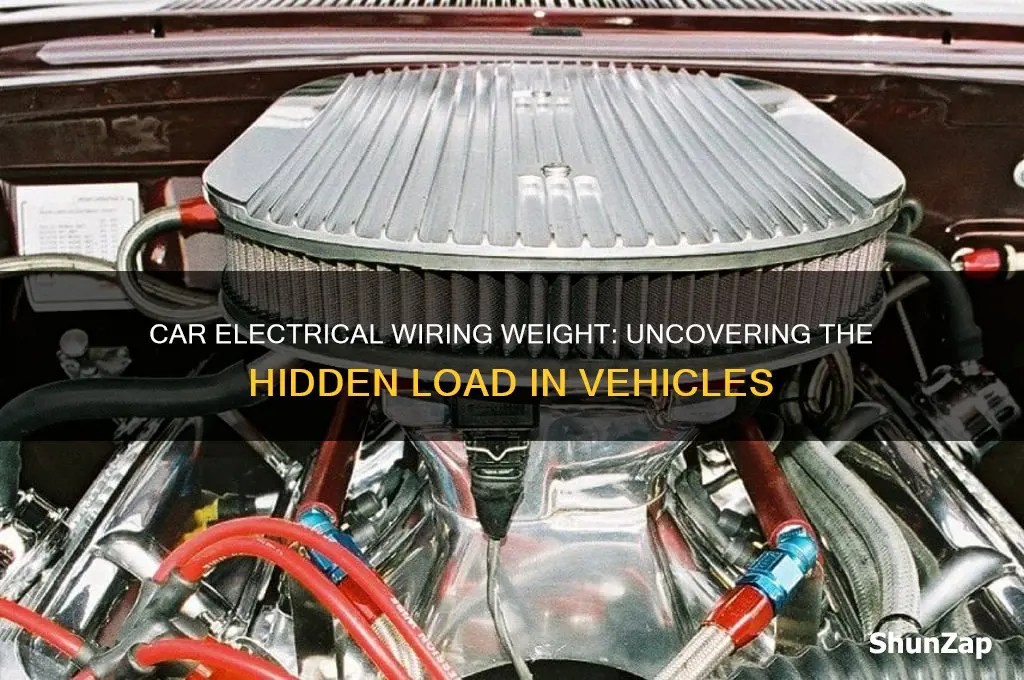 how much does the electrical wire weigh in each car