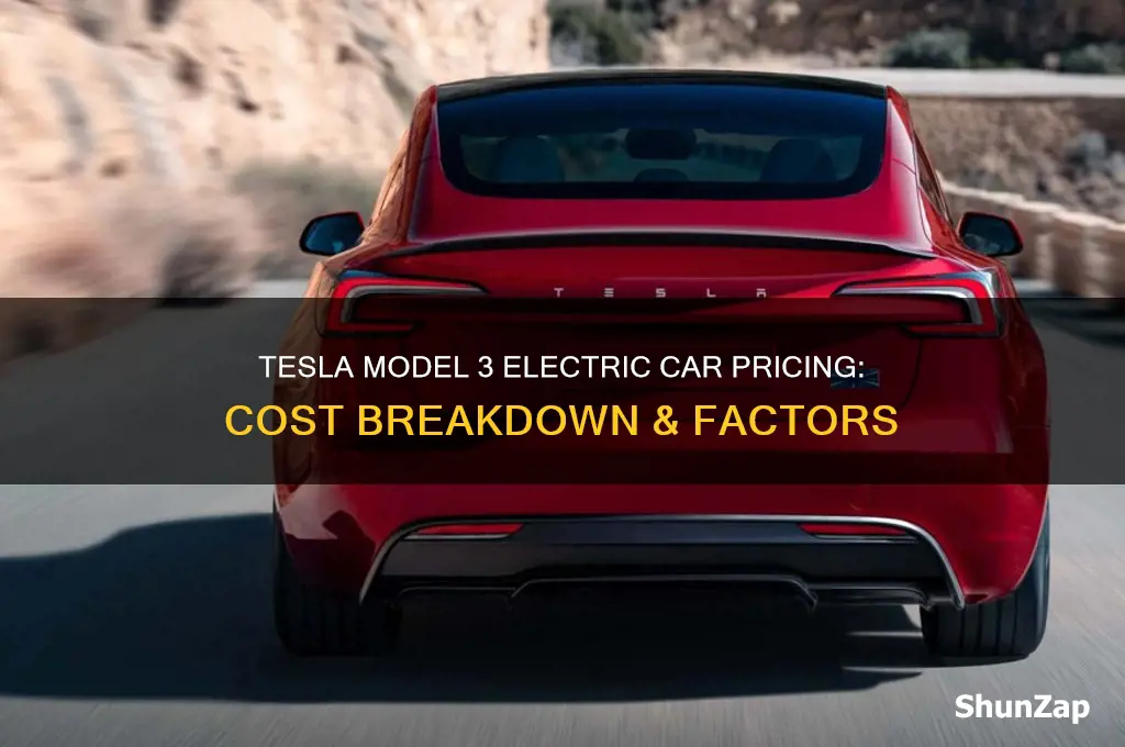 how much does the tesla model 3 cost electric car