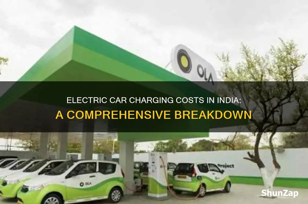 how much electric car charging cost in india