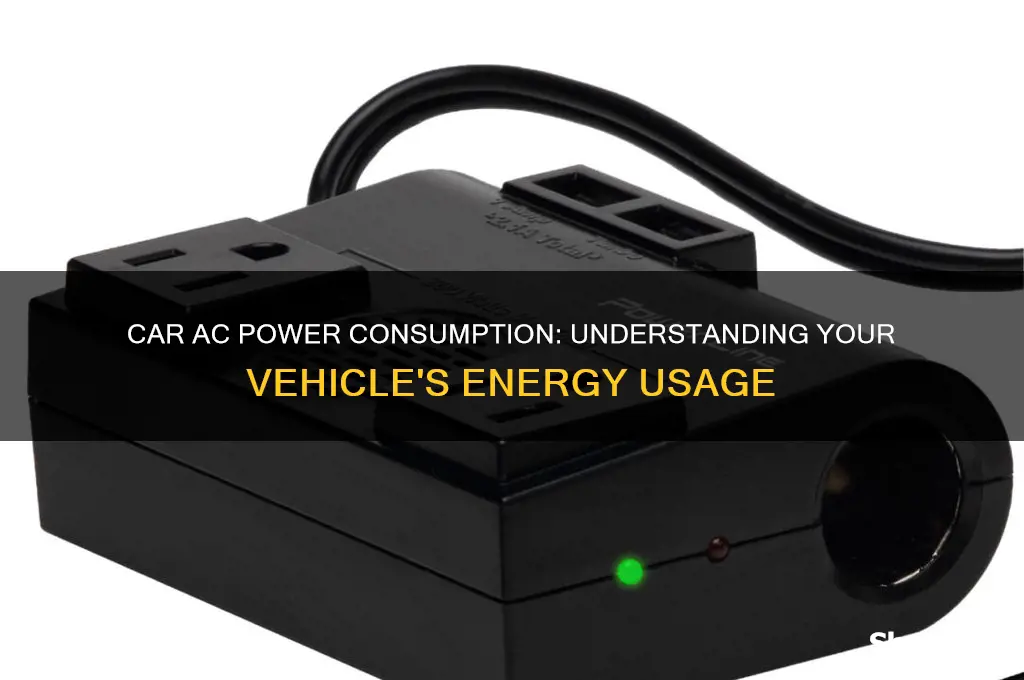 how much electricity does a car air conditioner use