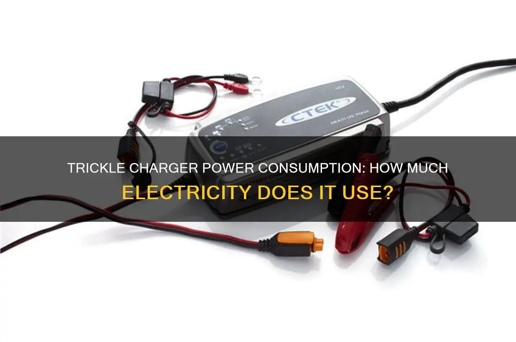 how much electricity does a car battery trickle charger use
