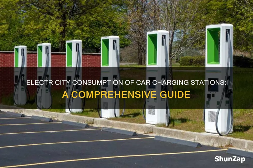 how much electricity does a car charging station use