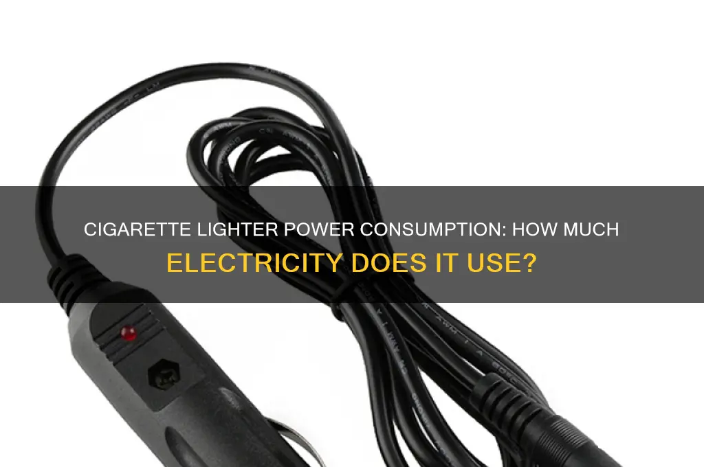 how much electricity does a car cigarette lighter use
