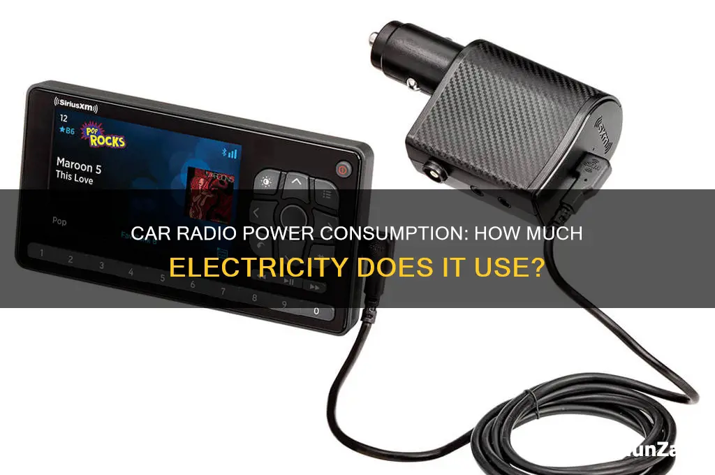 how much electricity does a car radio use