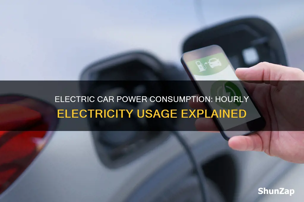 how much electricity does a car use in an hour