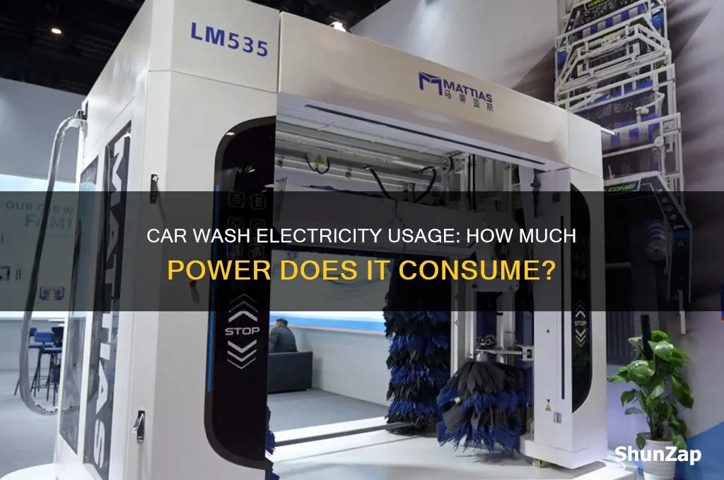how much electricity does a car wash use