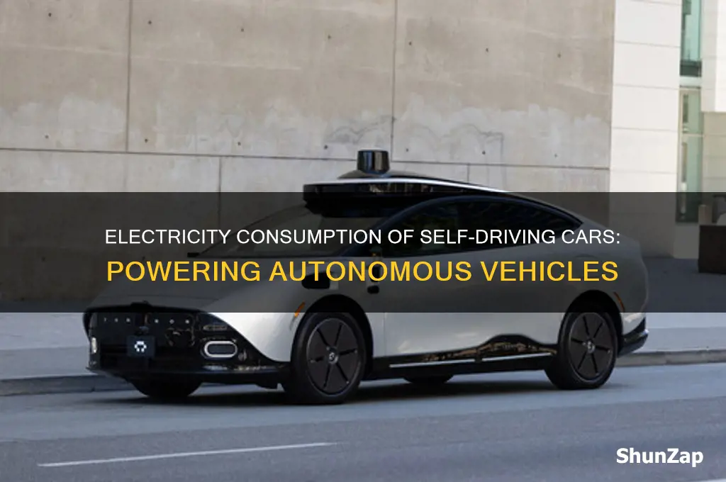 how much electricity does a self driving car use