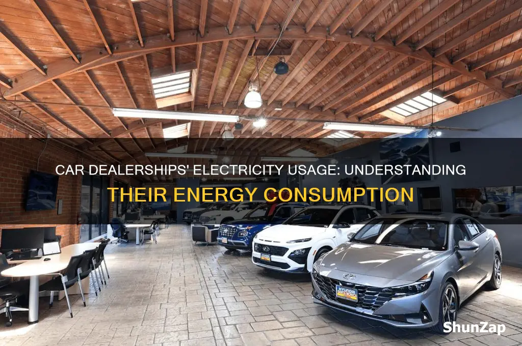 how much electricity does a typical car dealership consume