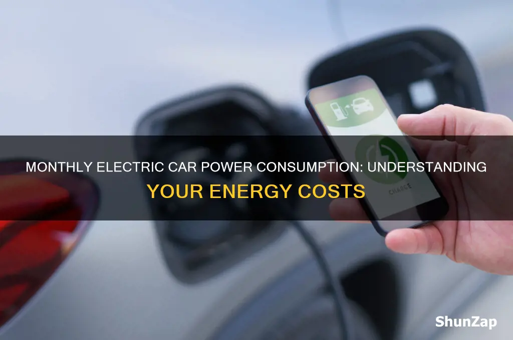 how much electricity does an electric car use per month