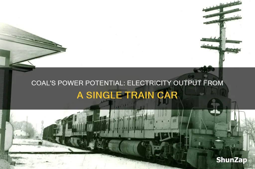 how much electricity does one train car of coal produce