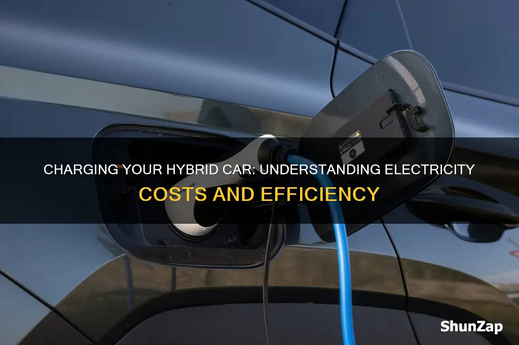 how much electricity to charge a hybrid car