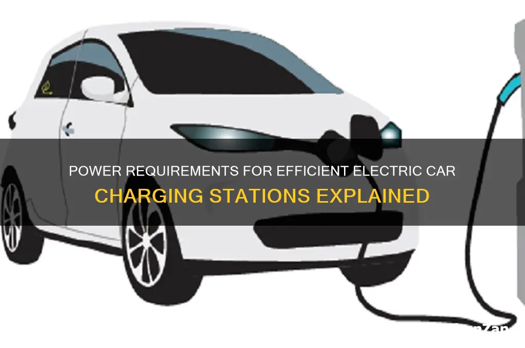 how much power for electric car charging stations
