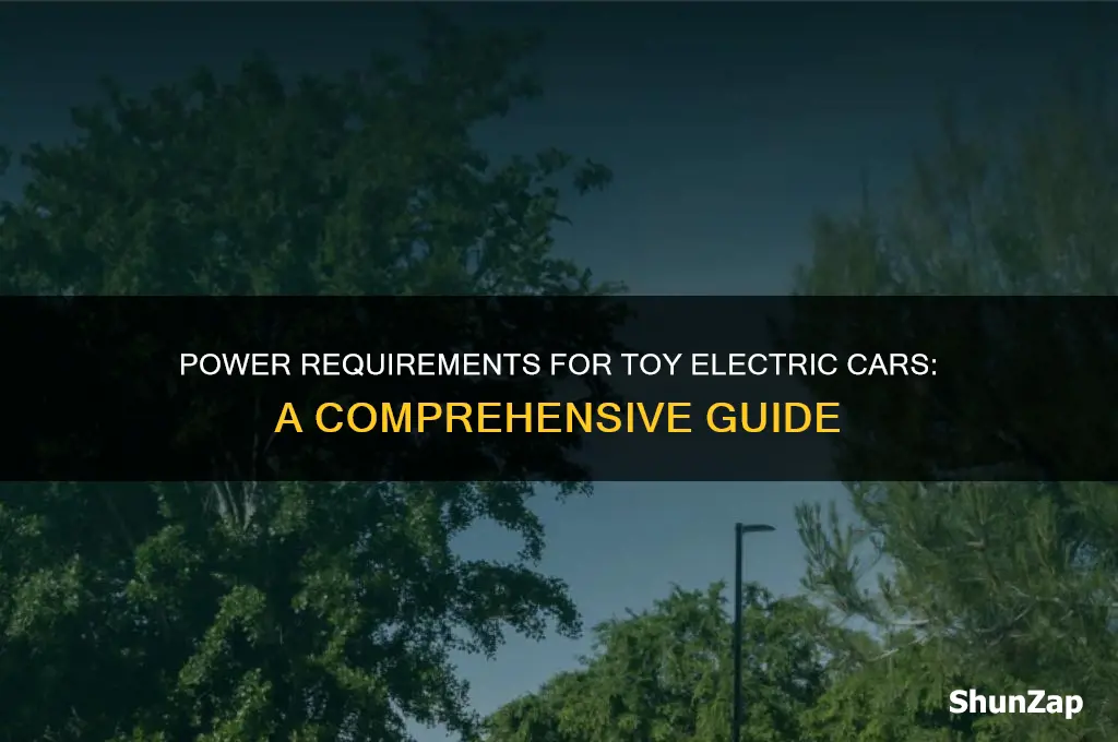 how much power is needed for toy electric car