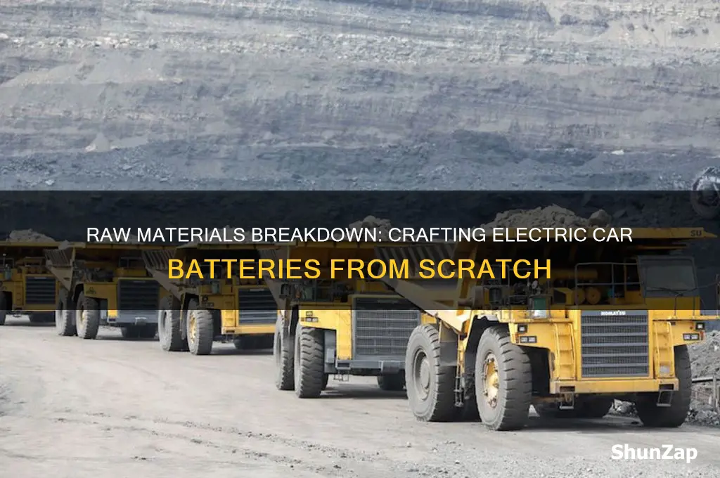 how much raw material to make an electric car battery